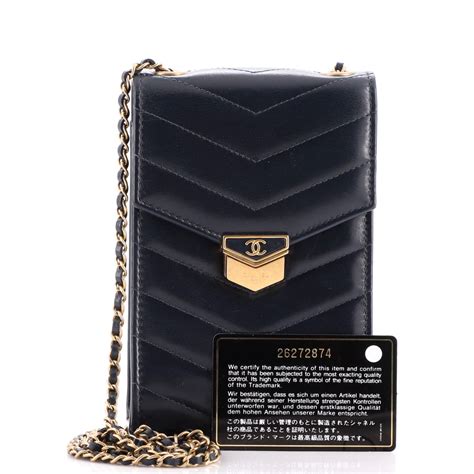 Chanel Chevron Medal Envelope Clutch 